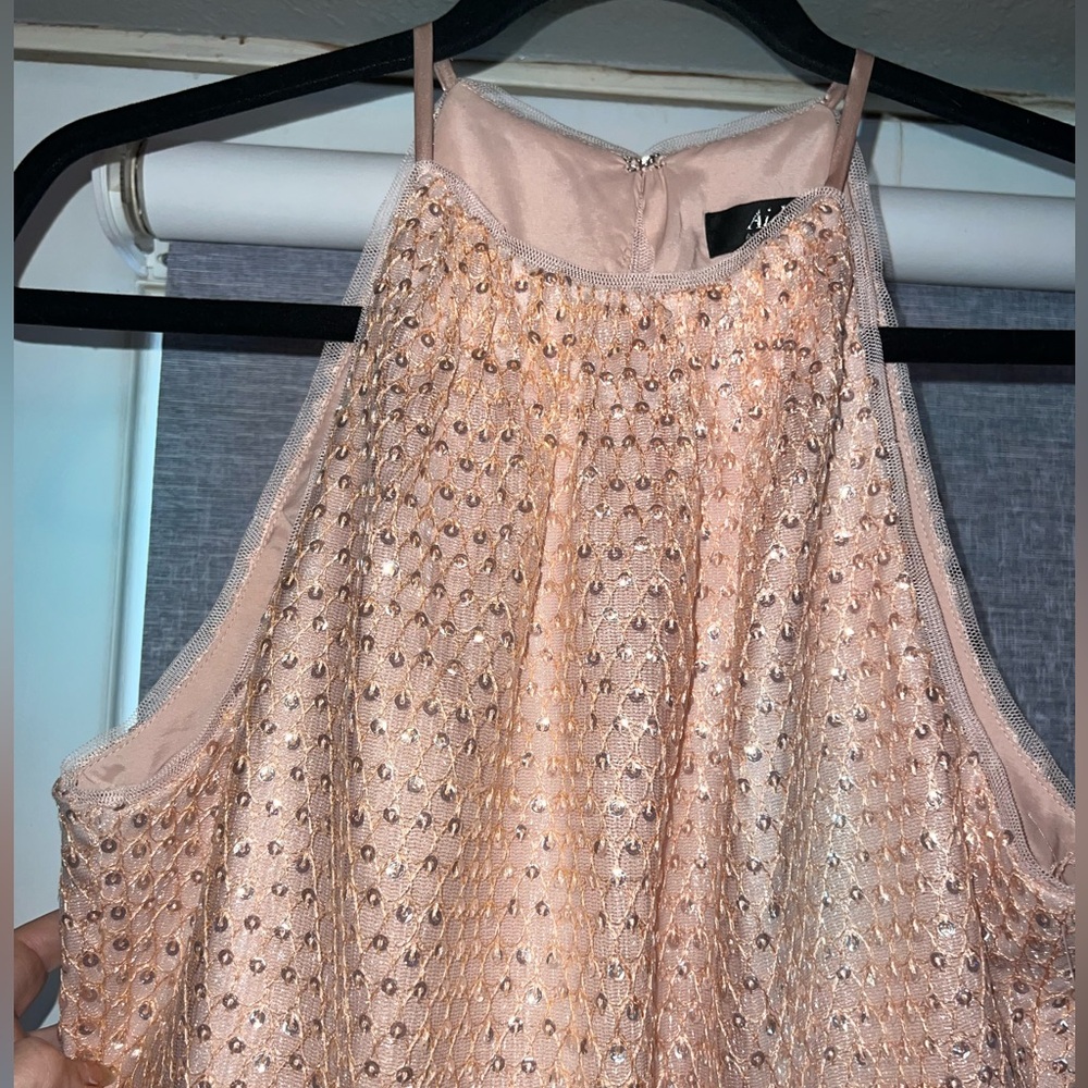 Aidan Mattox Pink Halter Midi Cocktail Dress - Picture 9 of 9